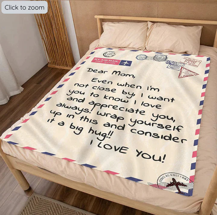 Dear Mom Letter Blanket Gifts For Mother