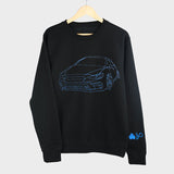 Custom Car Sweatshirt, Custom Car Outline Sweatshirt, Embroidered Car Sweatshirt