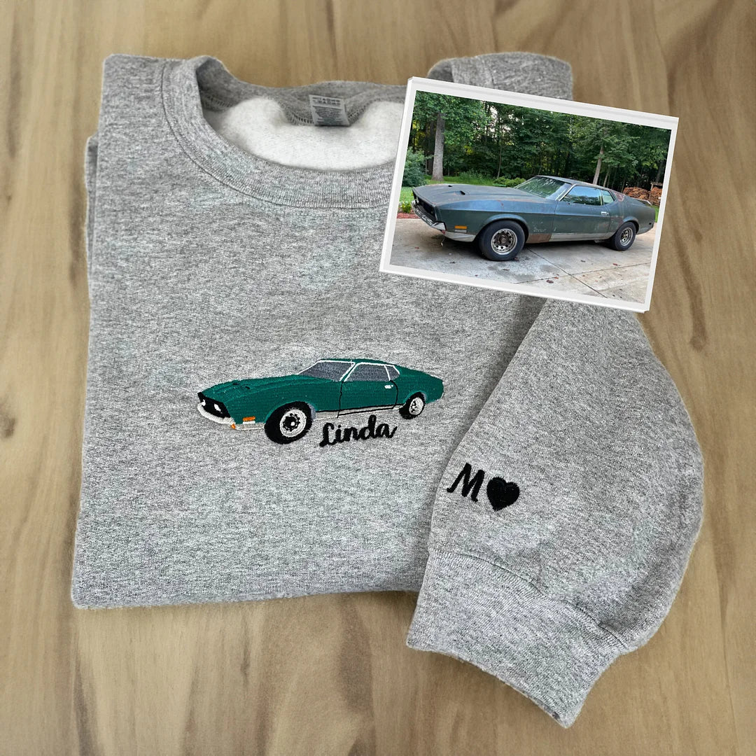 Custom Embroidered Car Hoodie Wonderful Gifts For Car Lover Gifts For Her