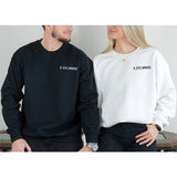 Custom Embroidered Roman Numeral Date Couple‘s Hoodie