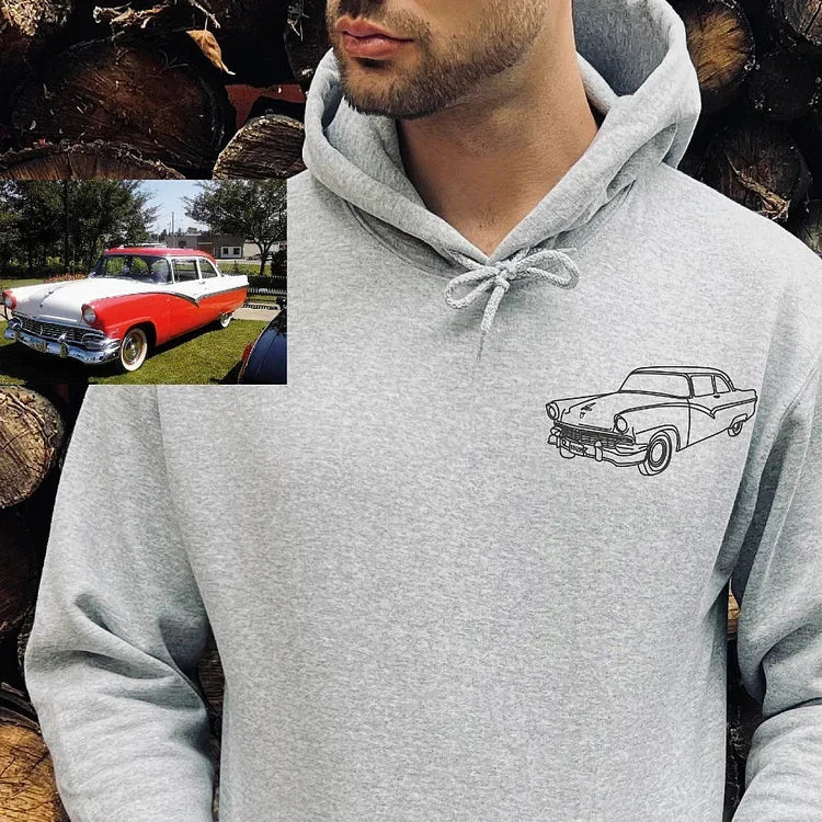 Gift For Him Custom Embroidered Car Hoodie Wonderful Gifts For Car Lover