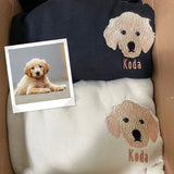 Custom Embroidered Pet Sweatshirt, Personalized with Your Pet’s Photo Embroidery Hoodie