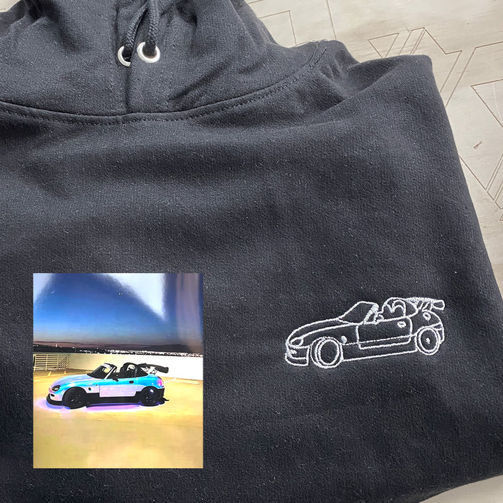 Custom Embroidered Car Hoodie Wonderful Gifts For Car Lover