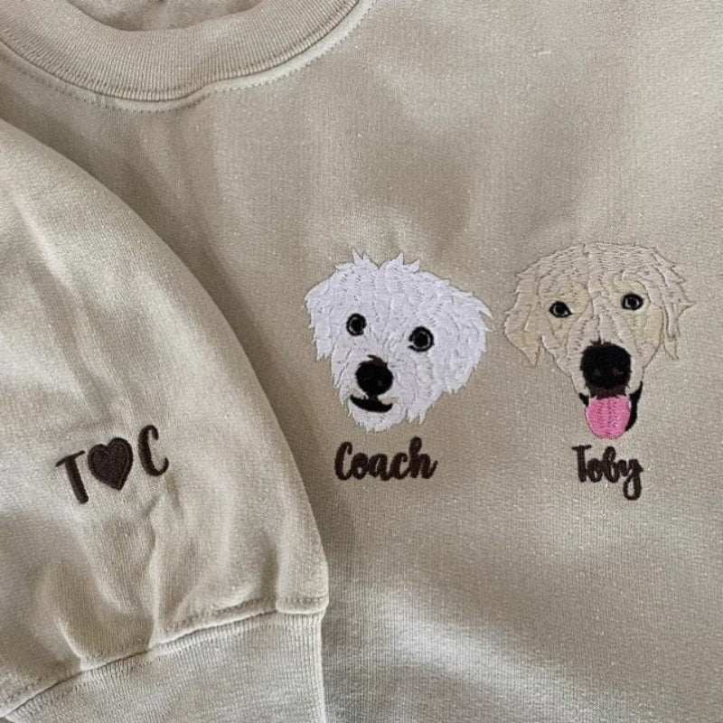 Personalized Pet Face and Pet name Sweatshirt