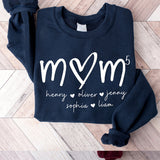 Mom Means Everything - Family Custom Sweatshirt With Design On Sleeve