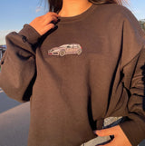 Custom Embroidered Car Hoodie, Car Lover Gift