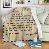 Personalized LOVE Letter Blanket Gift For Husband - Gifts For Him