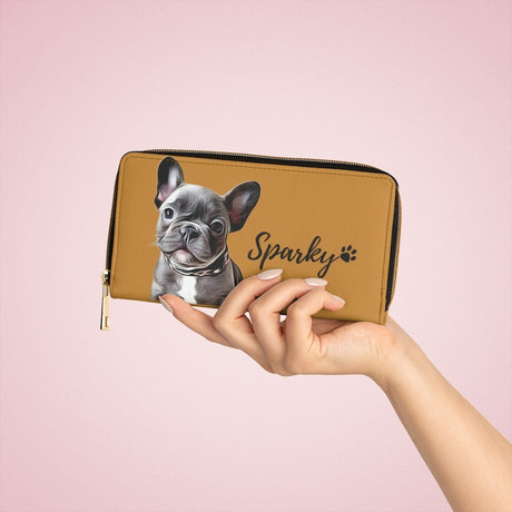 Custom Dog Portrait Zipper Wallet Custom Pet Zipper Wallet Custom Dog Wallet Pet Memorial Gift Personalized Gift For Mom