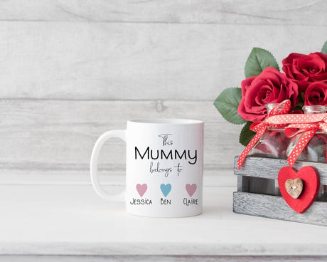 Mother's Day mug, personalised this mummy belongs to mug. mummy gift from kids