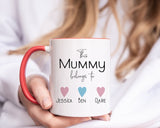 Mother's Day mug, personalised this mummy belongs to mug. mummy gift from kids