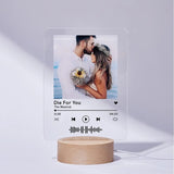 Personalized Music Song Plaque Personalized Couple Photo Plaque Personalized Acrylic Night Light