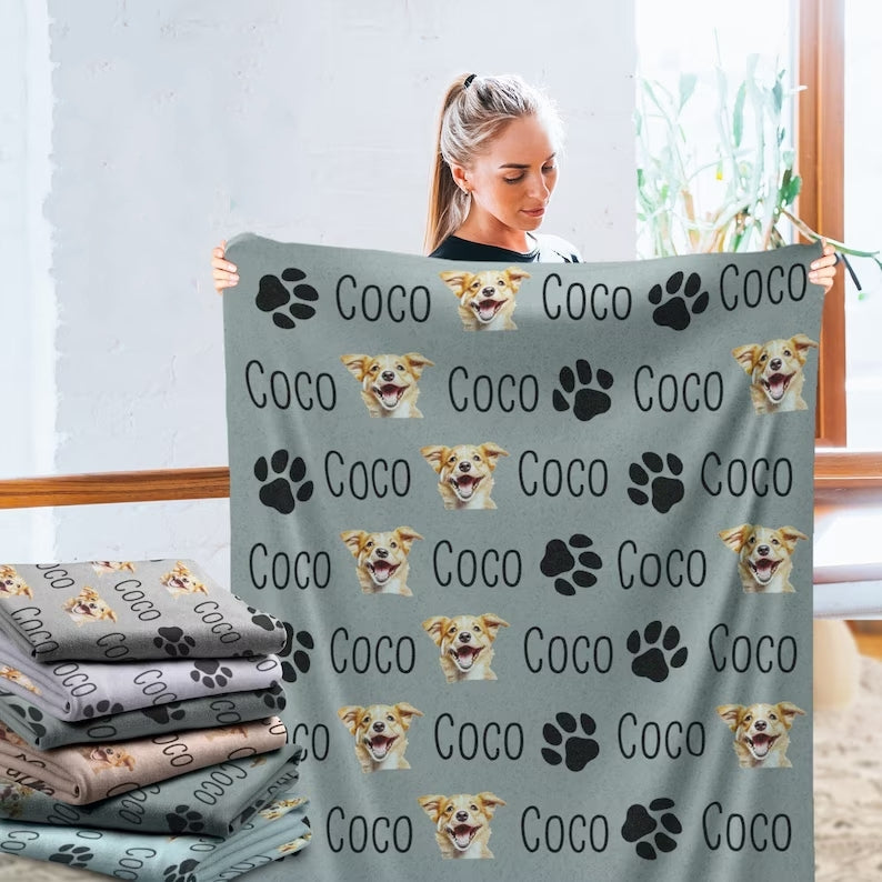 Personalized Pet Blanket | Custom Bedding for Pets | Customized Blankets for Dog and Cats | Blankets for pets