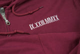 Roman Numerals Anniversary Embroidered Zip Up Hoodie | Embroidered Hoodie | Couples Hoodie Gift | Sweatshirt | Anniversary Date Hoodie