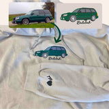 Custom Car from Photo Embroidered Sweatshirt Personalized Embroidered Car from Photo Hoodie Embroidered Car Shirt Gift for Him