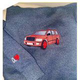 Custom Car from Photo Embroidered Sweatshirt Personalized Embroidered Car from Photo Hoodie Embroidered Car Shirt Gift for Him