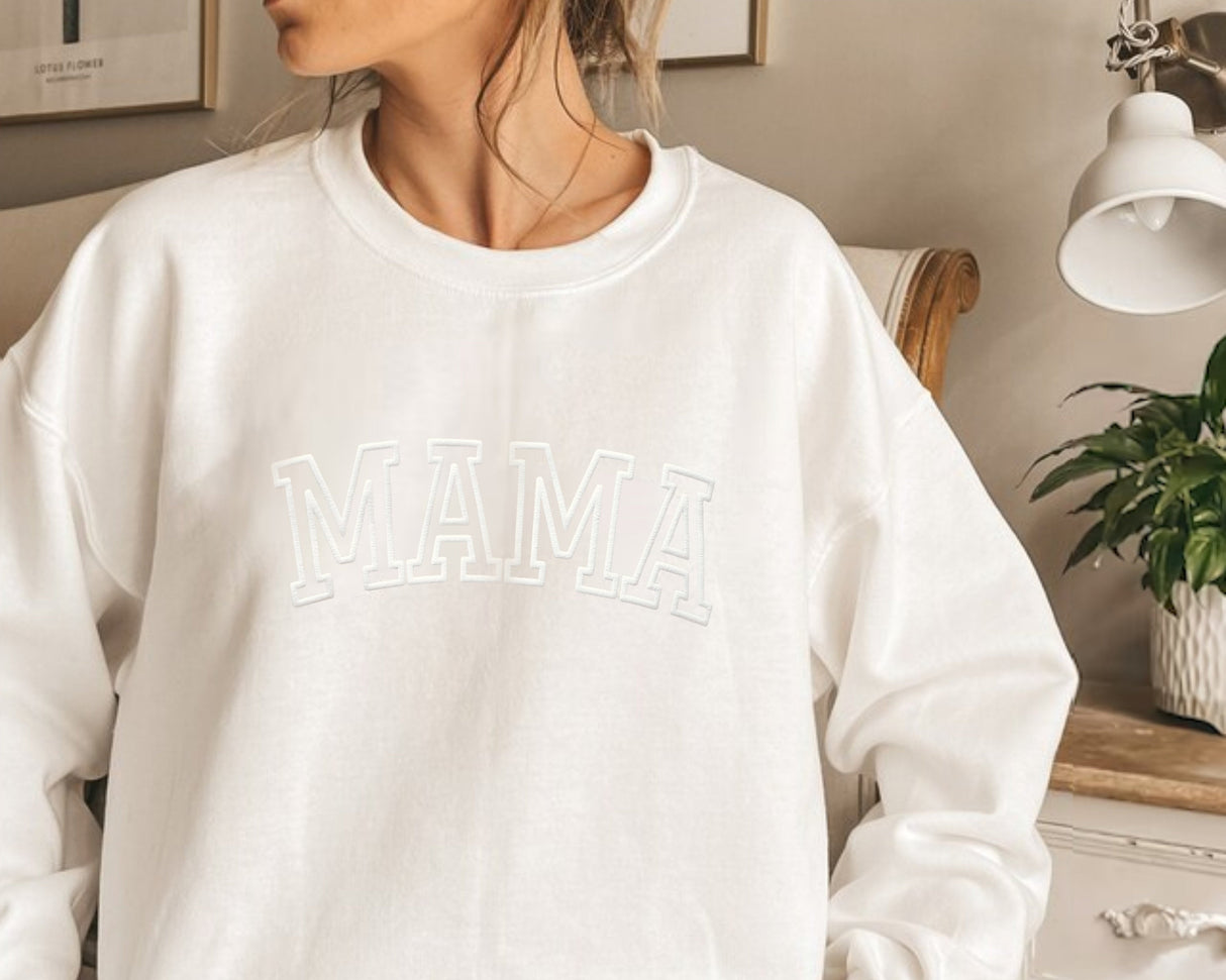 Personalized Mama Sweatshirt with Kid Names on Sleeve Mothers Day Gift for Mom