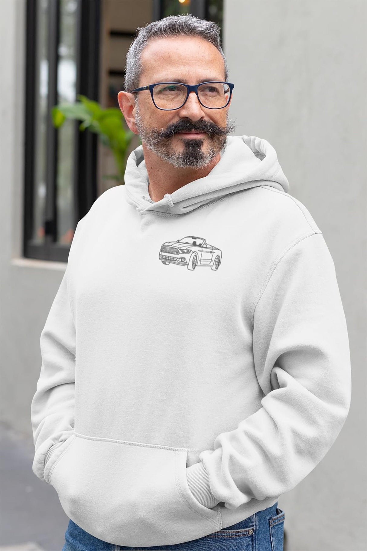 Custom Embroidery Car Photo Line Art Hoodie, Custom car outline Sweatshirt, hoodie, Personalized, Dad Gift, Custom sweatshirt, Gift for Him