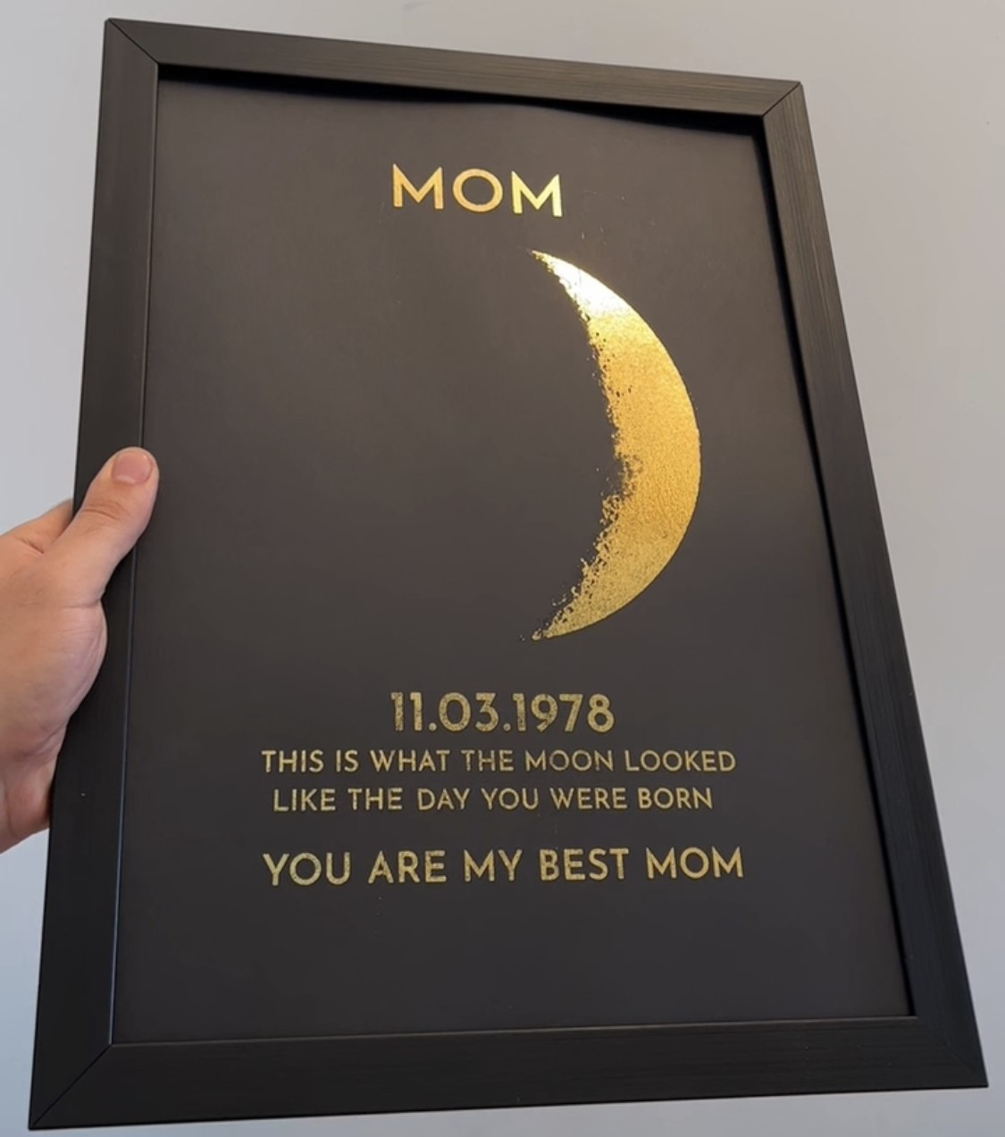 Custom Moon Phase With Custom Text - Mother's Day Gift